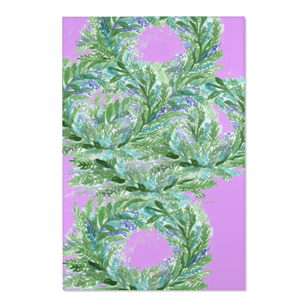 Pink Lavender Floral Print Designer 24x36, 36x60, 48x72 inches Area Rugs- Printed in the USA-Area Rug-48" x 72"-Heidi Kimura Art LLC