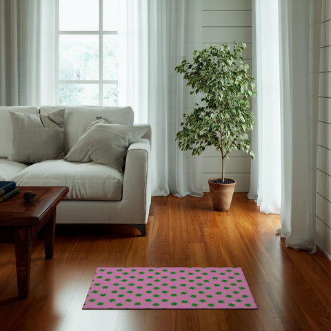 Pink Green Clover Dornier Rug