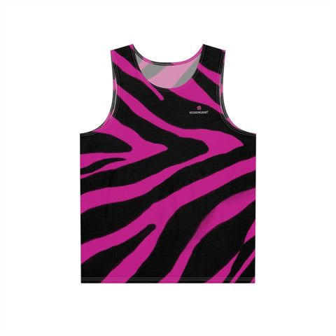 Pink Zebra Print Men's Tank