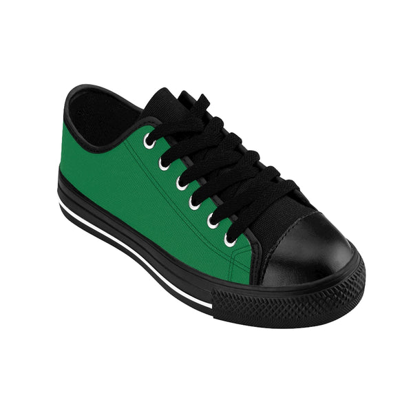 Dark Green Color Women's Sneakers, Lightweight Low Tops Tennis Running Casual Shoes For Women