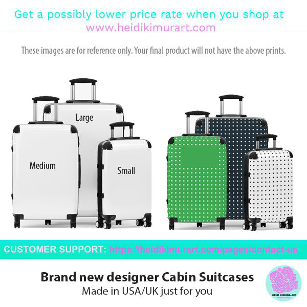 Dark Purple Solid Color Suitcases, Modern Simple Minimalist Designer Suitcase Luggage (Small, Medium, Large)