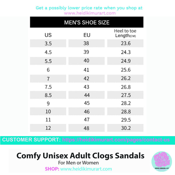 Bright Blue Color Unisex Clogs, Best Solid Blue Color Unisex Classic Lightweight Best Sandals For Men or Women