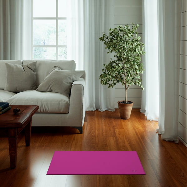 Hot Pink Color Dornier Rug, Solid Color Hot Pink Modern Basics Essential Premium Best Designer Durable Woven Skid-Resistant Premium Polyester Indoor Carpet Area Rug - Printed in USA (Size: 20"x32"(1'-8"x2'-8"), 35"×63"(2'-11"x5'-3"), 63"×84"(5'-3"x7'-0"))