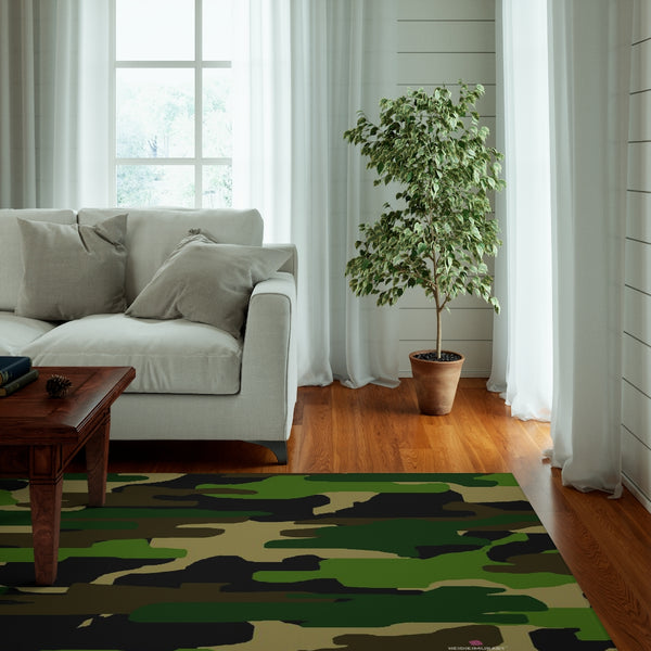 Green Camo Print Dornier Rug