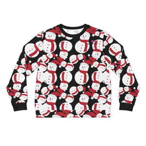 Christmas Snowman Lightweight Sweatshirt, Black Shirt For Men