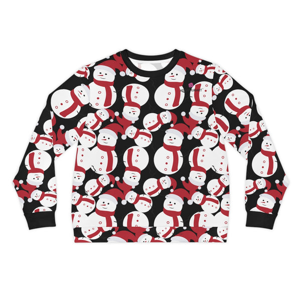 Christmas Snowman Lightweight Sweatshirt, Black Shirt For Men