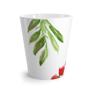 Red Poppy Flowers Floral Print Latte 12 Oz Coffee Tea Mug Cup Coffee- Made in USA-Mug-12oz-Heidi Kimura Art LLC