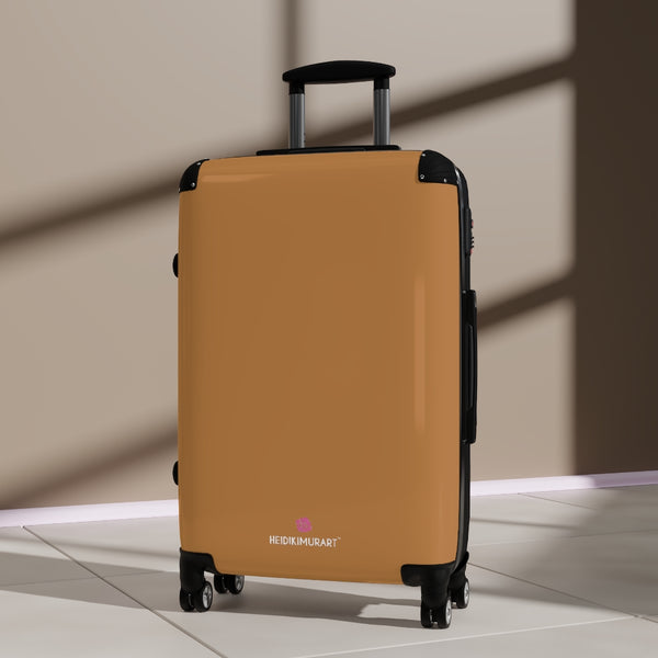 Light Brown Solid Color Suitcases, Modern Simple Minimalist Designer Suitcase Luggage (Small, Medium, Large)
