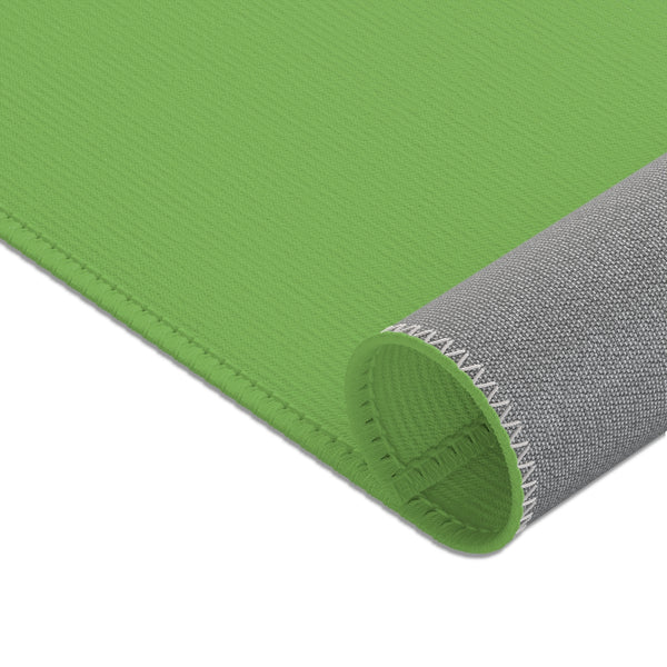 Light Green Designer Area Rugs, Best Simple Solid Color Print Designer 24x36, 36x60, 48x72 inches Machine Washable Strong Durable Anti-Slip Polyester Non-Woven Area Rugs-Printed in the USA