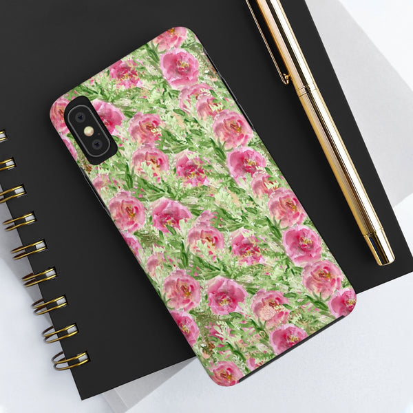 Red Rose Floral Phone Case, Flower Print Case Mate Tough Phone Cases-Made in USA - Heidikimurart Limited 