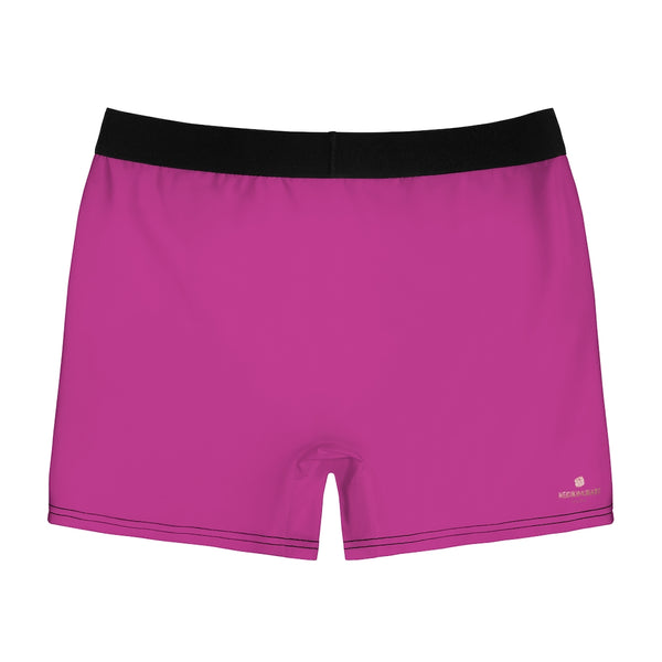 Hot Pink Men's Boxer Briefs, Modern Solid Color Minimalist Basic Sexy Underwear For Men-All Over Prints-Printify-Heidi Kimura Art LLC