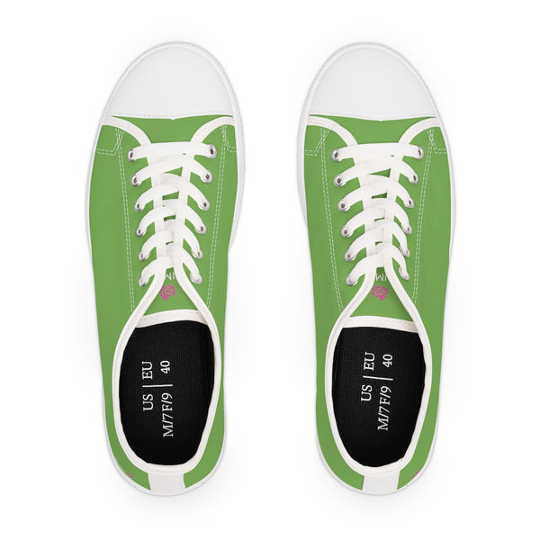 Light Green Color Ladies' Sneakers, Solid Green Color Modern Minimalist Basic Essential Women's Low Top Sneakers Tennis Shoes, Canvas Fashion Sneakers With Durable Rubber Outsoles and Shock-Absorbing Layer and Memory Foam Insoles (US Size: 5.5-12)