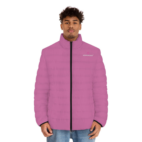 Light Pink Color Men's Jacket, Best Men's Puffer Jacket