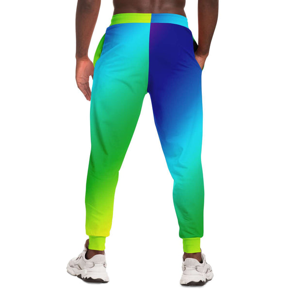 Rainbow Ombre Joggers, Men or Women's Sweatpants-Athletic Jogger - AOP-Subliminator-Heidi Kimura Art LLC