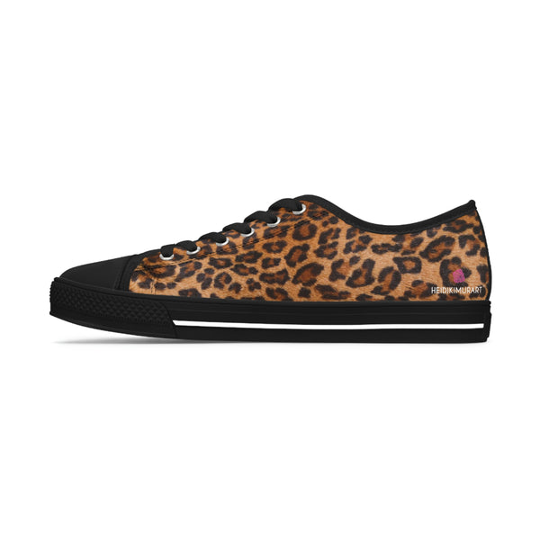 Brown Leopard Print Ladies' Sneakers, Best Designer Women's Low Top Sneakers