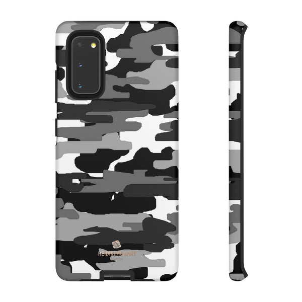 Grey Camouflage Phone Case, Army Military Print Tough Designer Phone Case -Made in USA-Phone Case-Printify-Samsung Galaxy S20-Matte-Heidi Kimura Art LLC