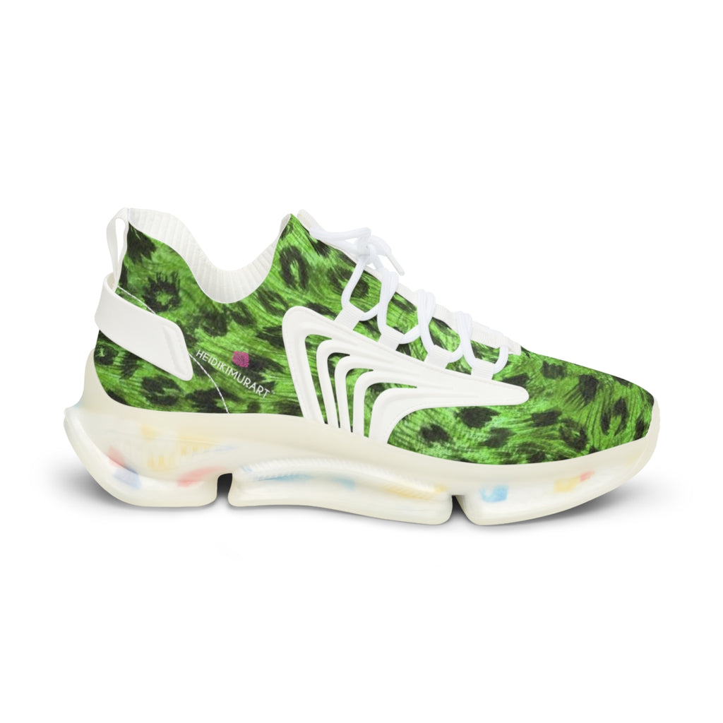 Forstyrre handikap Høflig Green Leopard Print Men's Shoes, Best Comfy Animal Print Men's Mesh Sports  Sneakers Shoes (US Size: 5-12) | Heidikimurart Limited