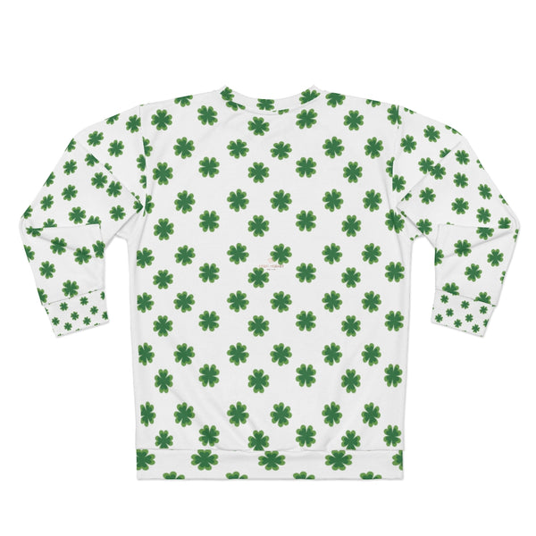St. Patrick's Day Green Clover Print Unisex Sweatshirt Couples Tops Outfit - Made in USA-Unisex Sweatshirt-2XL-Heidi Kimura Art LLC
