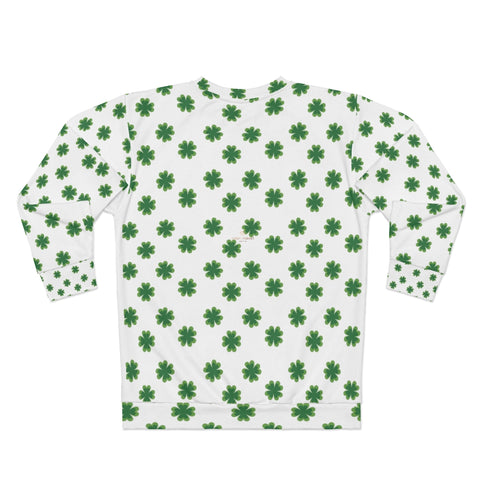 St. Patrick's Day Green Clover Print Unisex Sweatshirt Couples Tops Outfit - Made in USA-Unisex Sweatshirt-2XL-Heidi Kimura Art LLC