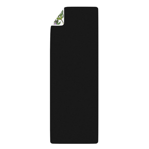 Tropical Leaf Rubber Yoga Mat - Printed in USA (Size: 24” x 68”)