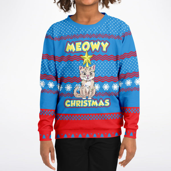Cute Cat Kid's Christmas Sweatshirt