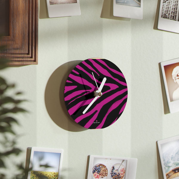 Pink Zebra Fun Wall Clocks