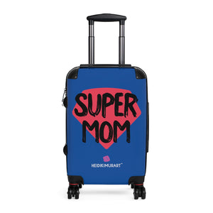 Super Mom Cabin Suitcase, Best Super Mom's Small Premium Best Designer Carry On Polycarbonate Front and Hard-Shell Durable Small 1-Size Carry-on Luggage With 2 Inner Pockets & Built in Lock With 4 Wheel 360° Swivel and Adjustable Telescopic Handle - Made in USA/UK (Size: 13.3" x 22.4" x 9.05", Weight: 7.5 lb) Unique Cute Carry-On Best Personal Travel Bag Custom Luggage - Gift For Him or Her 