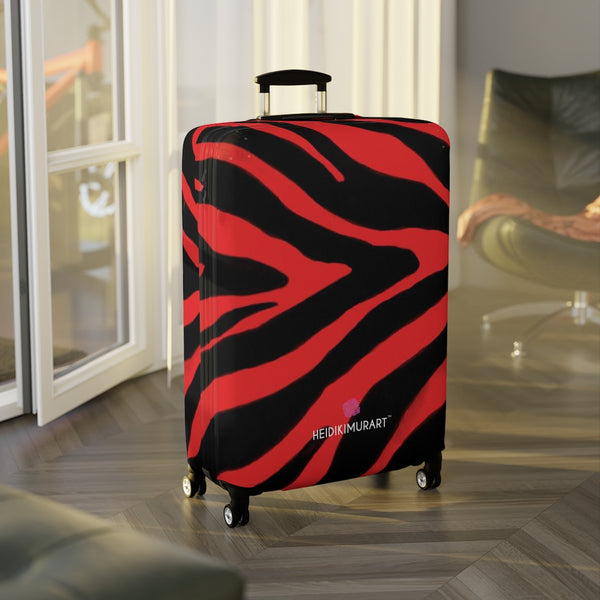 Red Zebra Print Luggage Cover