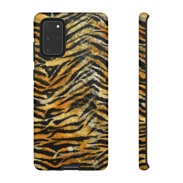 Orange Tiger Striped Phone Case, Animal Print Tough Cases, Designer Phone Case-Made in USA-Phone Case-Printify-Samsung Galaxy S20+-Glossy-Heidi Kimura Art LLC