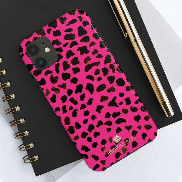 Hot Pink Cheetah Animal Print Phone Case, Case Mate Tough Phone Cases-Made in USA - Heidikimurart Limited 