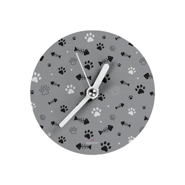 Grey Cat Fun Wall Clocks