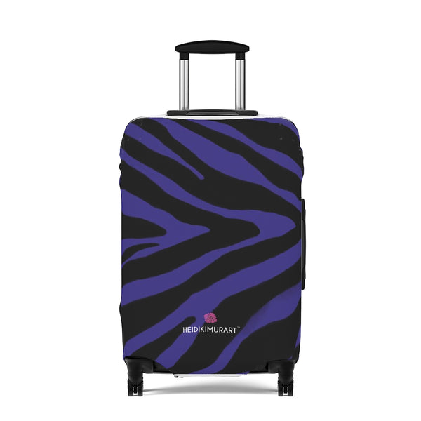 Dark Purple Zebra Luggage Cover