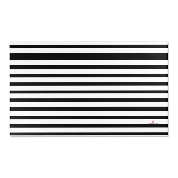 Black Striped Designer Area Rugs