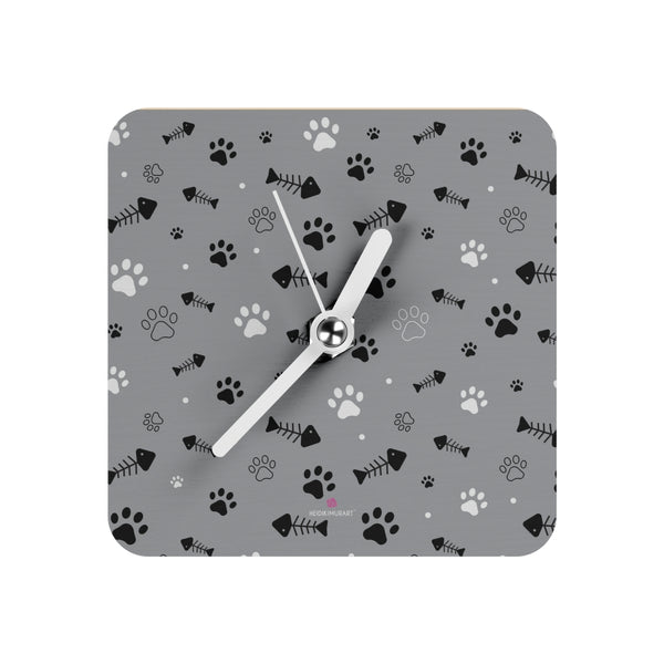 Grey Cat Fun Wall Clocks