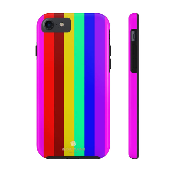 Gay Pride Colorful iPhone Case, Case Mate Tough Samsung Galaxy Phone Cases-Phone Case-Printify-iPhone 7, iPhone 8 Tough-Heidi Kimura Art LLC