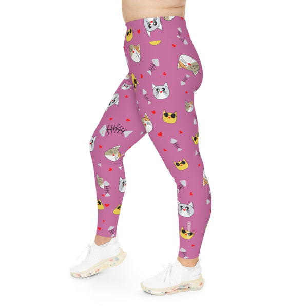 Pink Cat Lover's Tights, Best Women's Plus Size Leggings