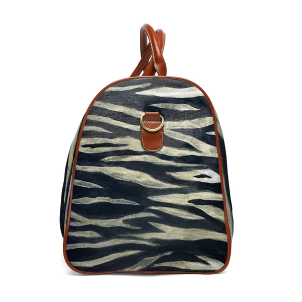 Tiger Striped Waterproof Travel Bag