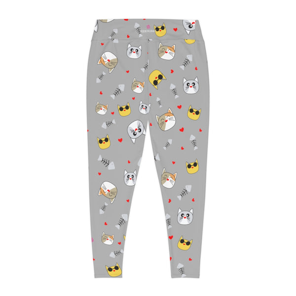 Grey Cat Lover's Tights, Best Women's Plus Size Leggings