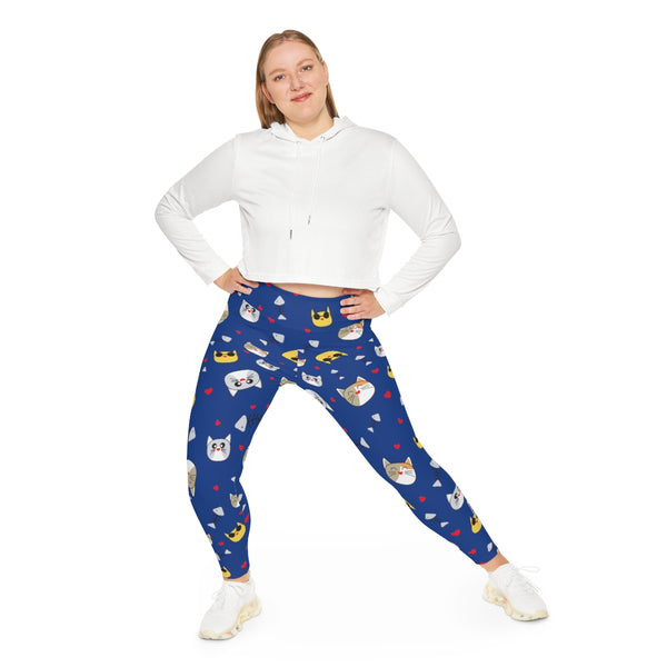 Blue Cat Lover's Tights, Best Women's Plus Size Leggings