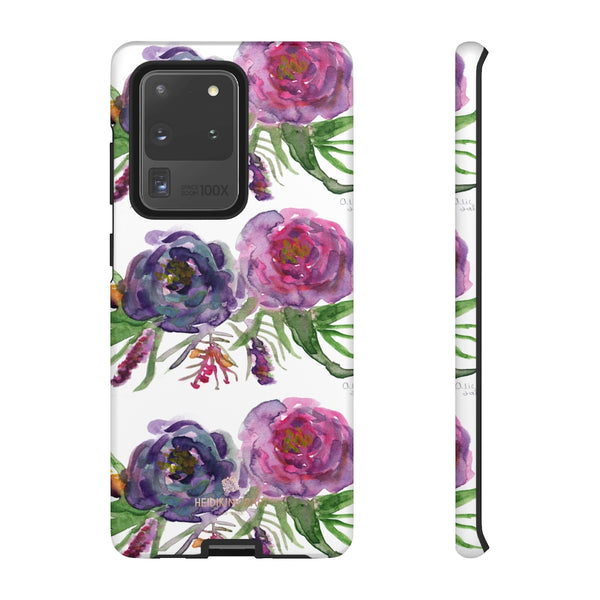Pink Floral Print Phone Case, Roses Tough Designer Phone Case -Made in USA-Phone Case-Printify-Samsung Galaxy S20 Ultra-Matte-Heidi Kimura Art LLC