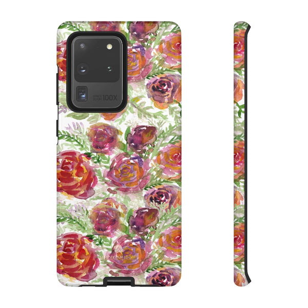 Pink Rose Floral Phone Case, Flower Print Tough Designer Phone Case -Made in USA-Phone Case-Printify-Samsung Galaxy S20 Ultra-Glossy-Heidi Kimura Art LLC
