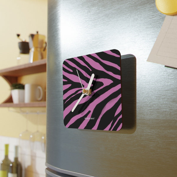 Pink Zebra Print Fun Wall Clocks