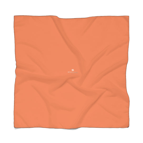 Orange Color Poly Scarf, Solid Color Lightweight Unisex Fashion Accessories- Made in USA-Accessories-Printify-Poly Voile-50 x 50 in-Heidi Kimura Art LLC