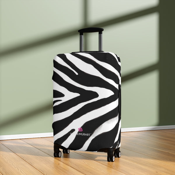 Black Zebra Print Luggage Cover