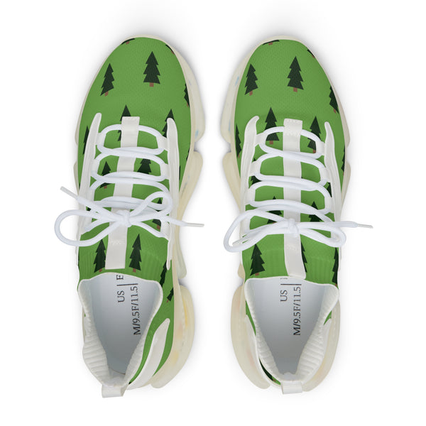 Light Green Pine Men's Shoes, Green Christmas Trees Print Best Comfy Men's Mesh-Knit Designer Premium Laced Up Breathable Comfy Sports Sneakers Shoes (US Size: 5-12)&nbsp;Mesh Athletic&nbsp;Shoes, Mens Mesh Shoes,&nbsp;Mesh Shoes Men,&nbsp;Men's Classic Low Top Mesh Sneaker, Men's Breathable Mesh Shoes, Mesh Sneakers Casual Shoes&nbsp;