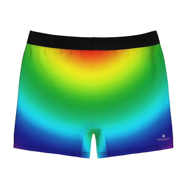 Colorful Rainbow Men's Boxer Briefs, Gay Pride Sexy Underwear-All Over Prints-Printify-Heidi Kimura Art LLC