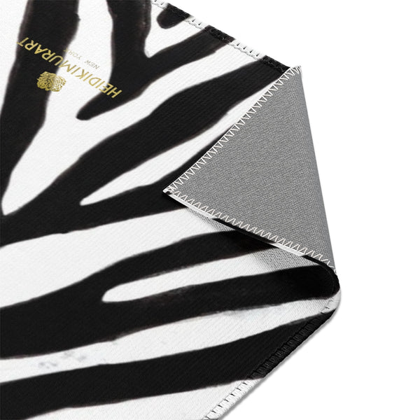 Deluxe White Black Zebra Animal Print Designer 24x36, 36x60, 48x72 inches Area Rugs-Area Rug-Heidi Kimura Art LLC