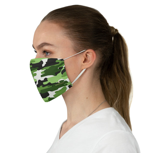 Green Camouflage Print Face Mask, Adult Military Style Modern Fabric Face Mask-Made in USA-Accessories-Printify-One size-Heidi Kimura Art LLC Green Camouflage Print Face Mask, Adult Military Style Designer Fashion Face Mask For Men/ Women, Designer Premium Quality Modern Polyester Fashion 7.25" x 4.63" Fabric Non-Medical Reusable Washable Chic One-Size Face Mask With 2 Layers For Adults With Elastic Loops-Made in USA