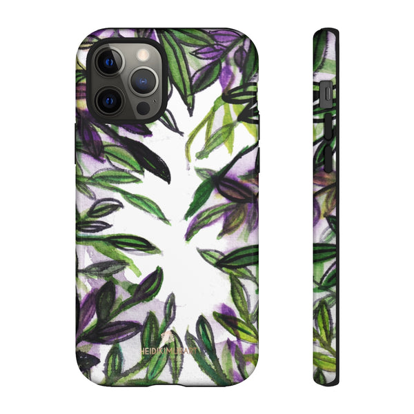 Tropical Leave Print Tough Cases, Designer Phone Case-Made in USA-Phone Case-Printify-iPhone 12 Pro-Glossy-Heidi Kimura Art LLC