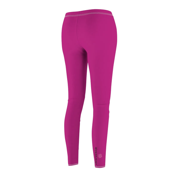Hot Pink Color Casual Leggings